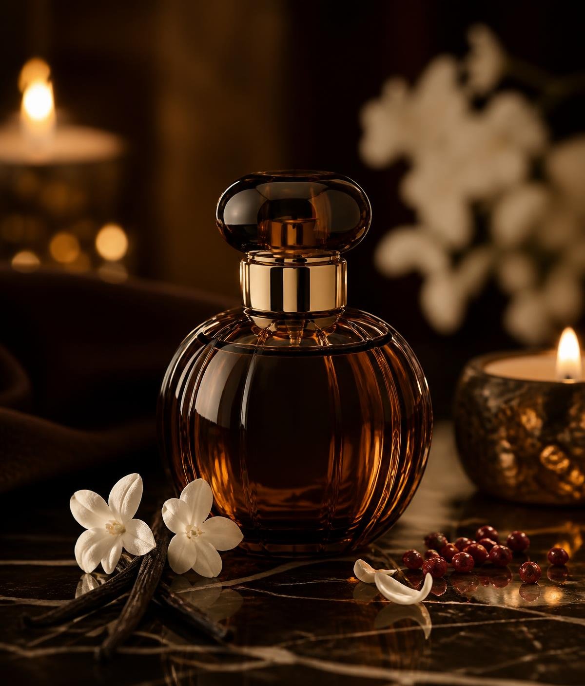 Intense eau de parfum by Casa de Scenteur with vanilla, jasmine and pink pepper